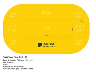 yellow aviva table cloth